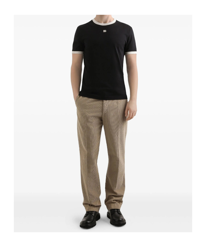 Dolce & Gabbana Corduroy-pinwale Trousers In Brown
