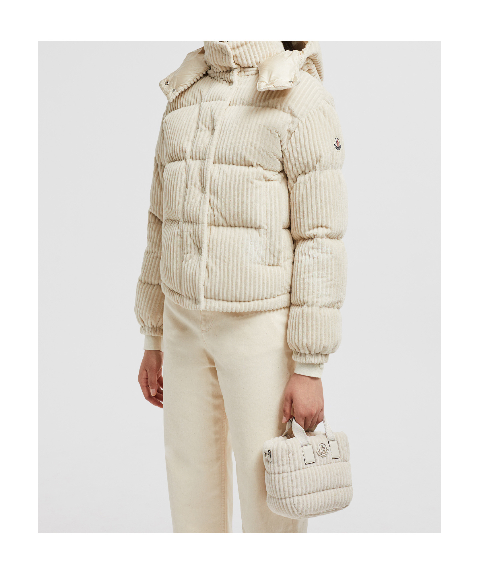Moncler Mini Caradoc Tote Bag In Nude