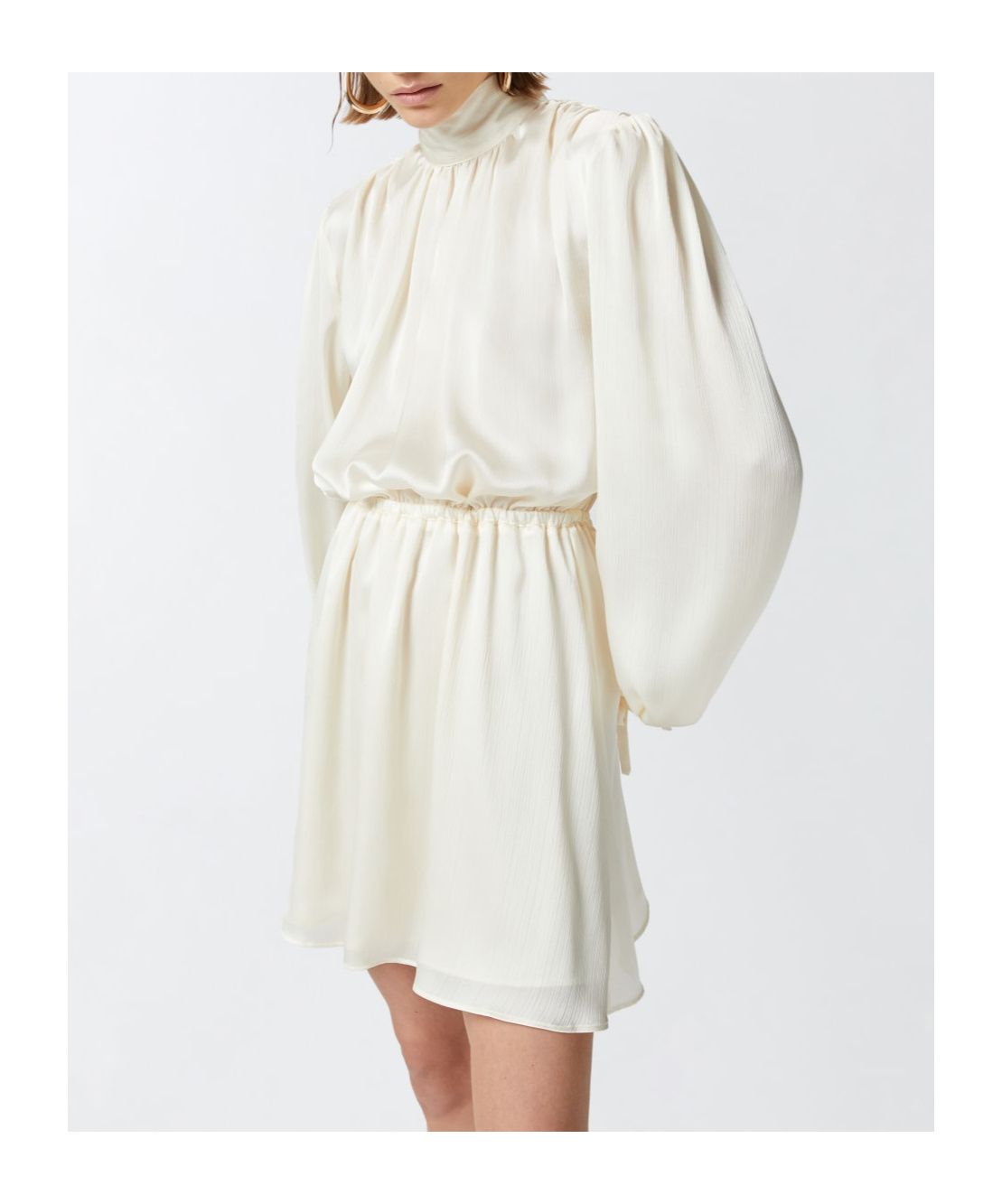 Pinko Draped Open-back Minidress In White