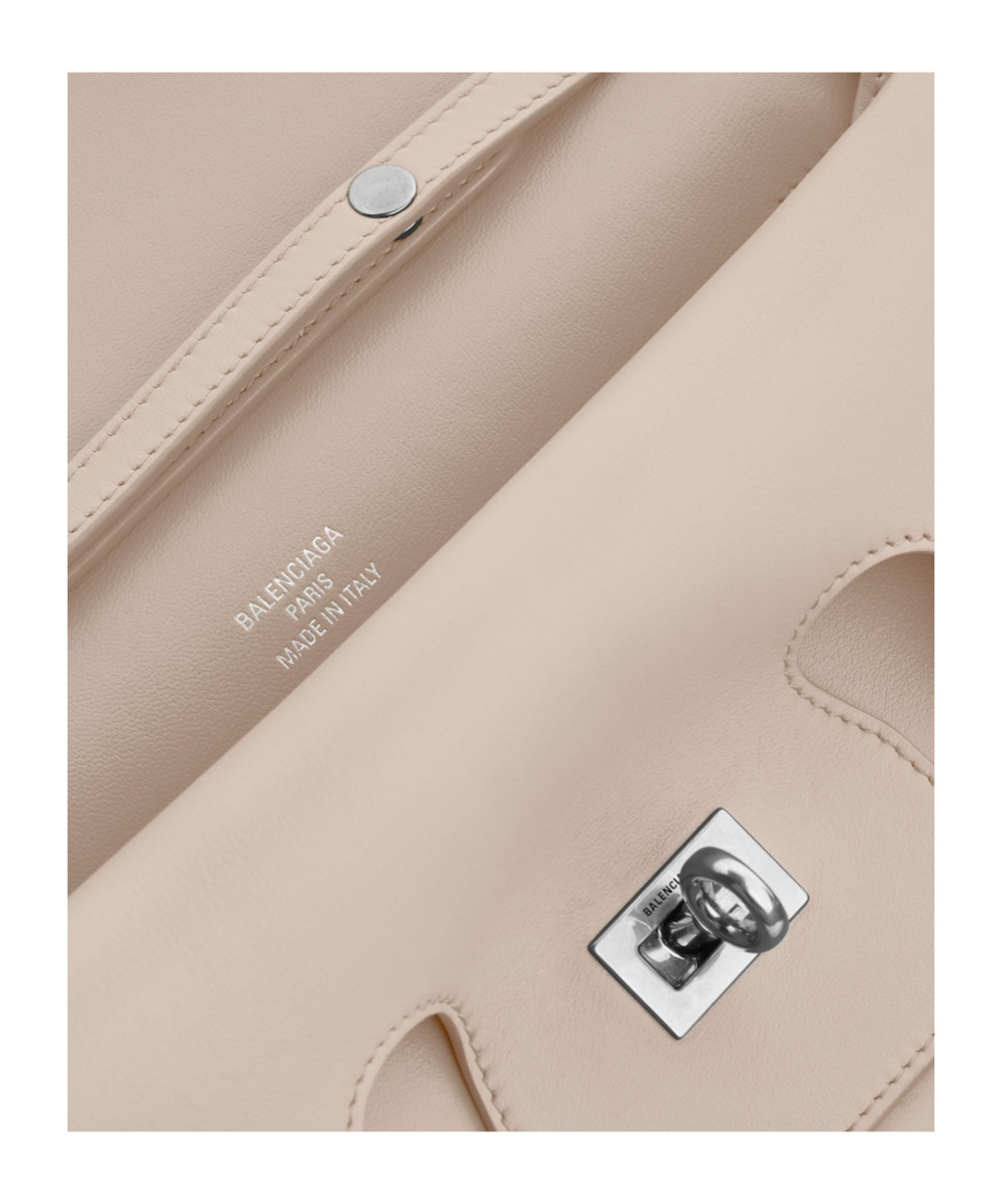 Balenciaga Women's Bel Air Small Clutch On Strap In Almond In Almond-colored