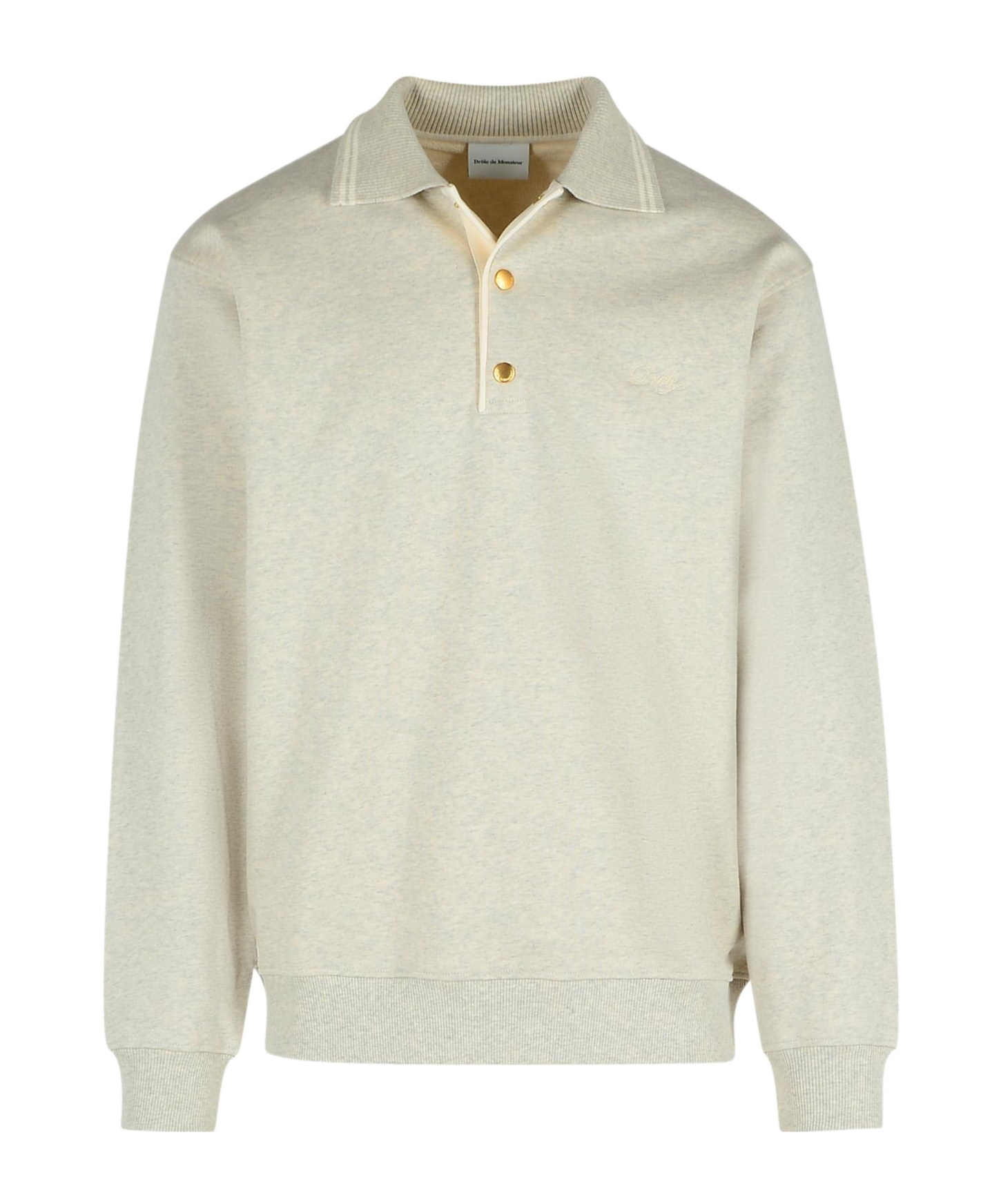 Drôle De Monsieur Logo Embroidered Knitted Jumper In White