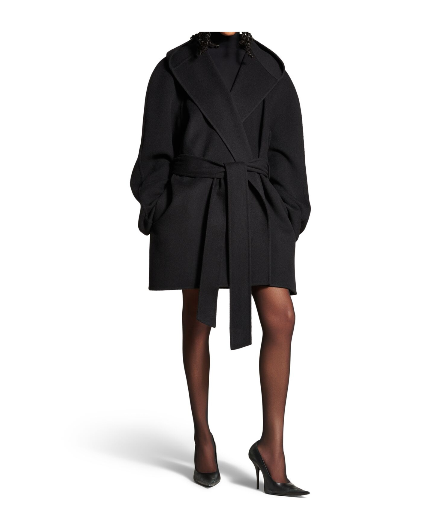 Balenciaga Felted Jacket In Black