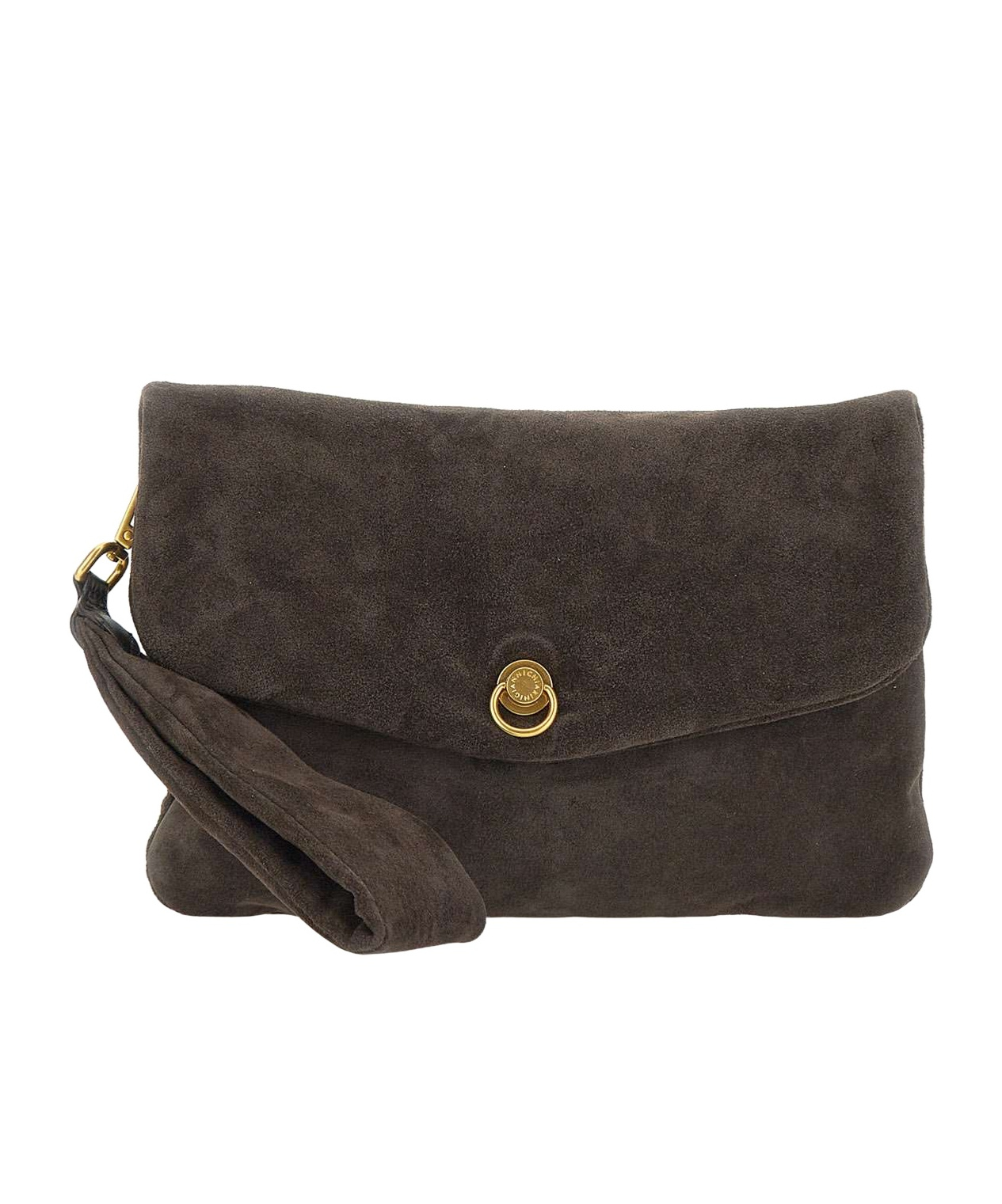 Gianni Chiarini Logo Patch Clutch Bag In Black