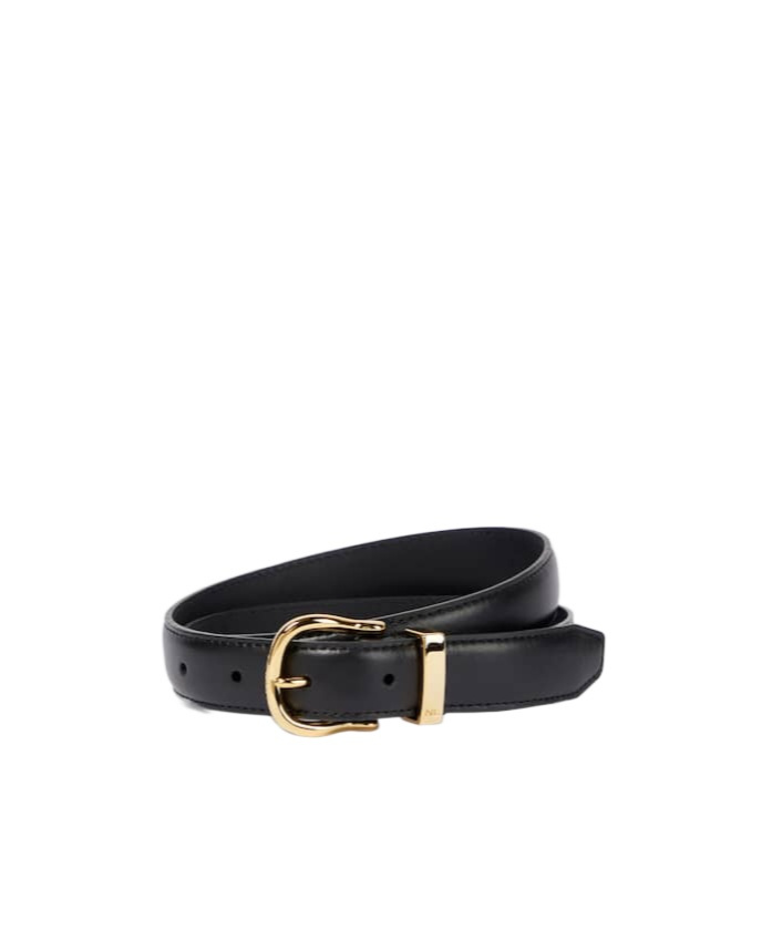 Nili Lotan Leather Belt In Black