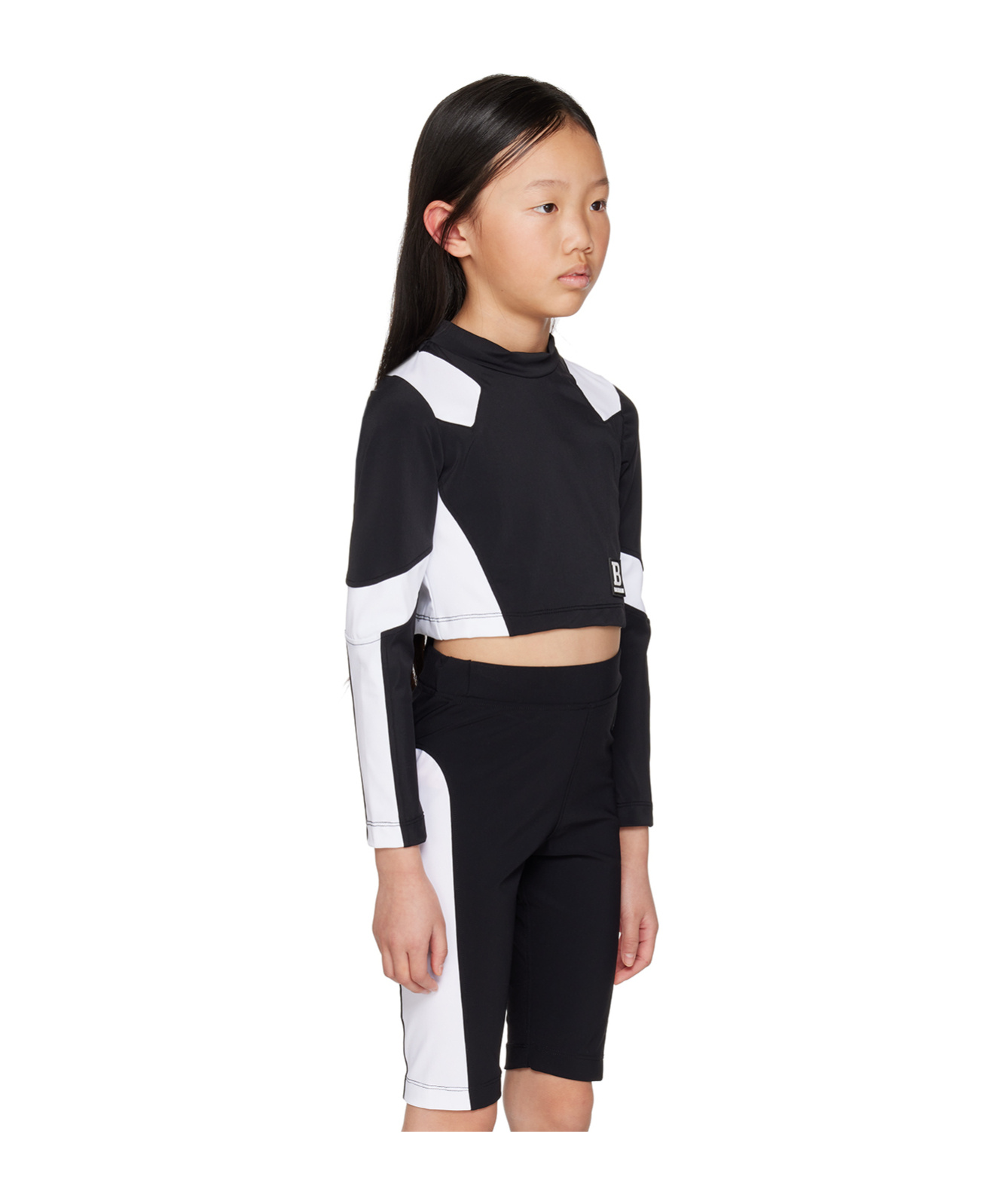 Balmain Round Collar Logo T-shirt In Black
