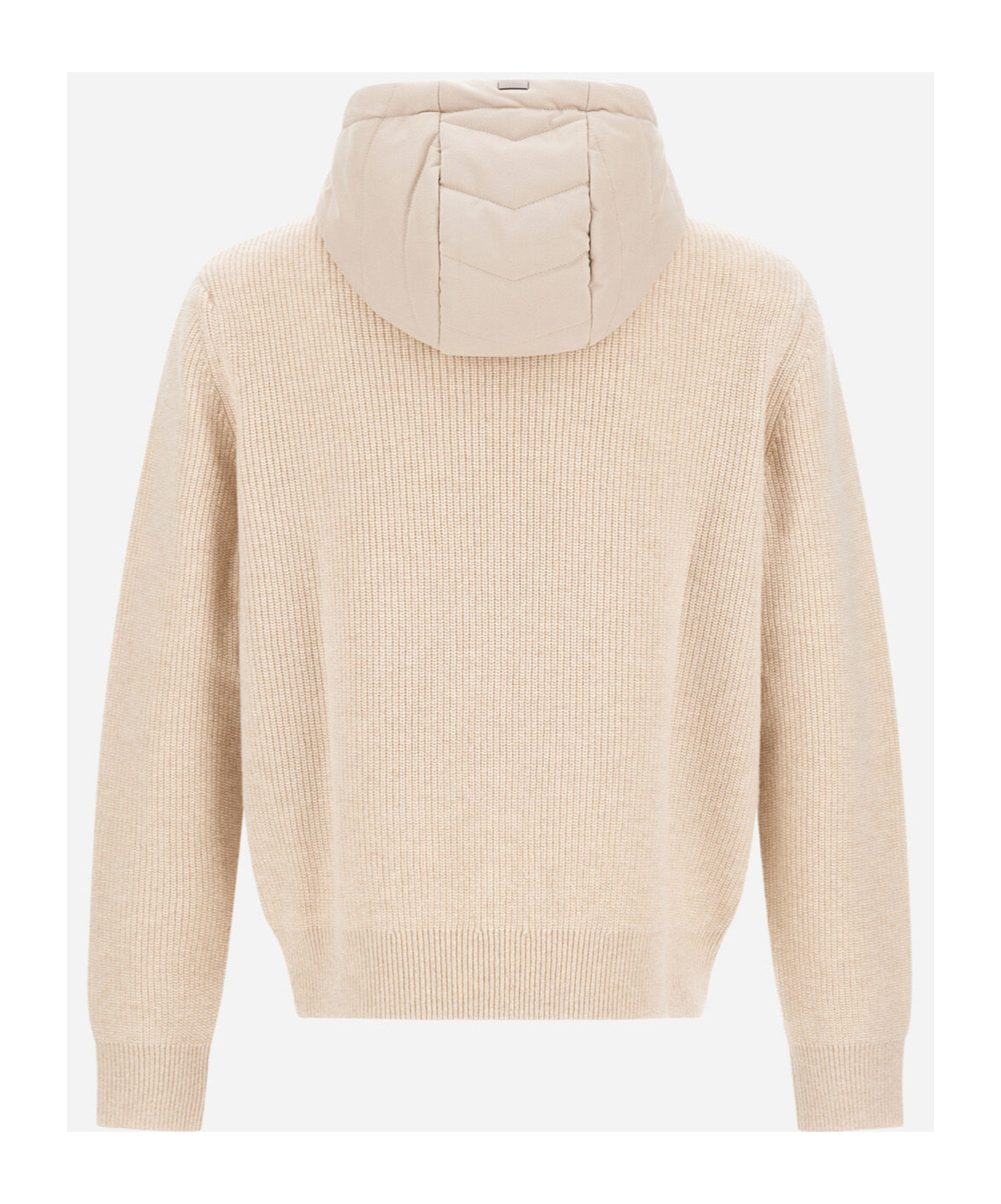 Herno Zipper Long Sleeve Down Jacket In Neutral
