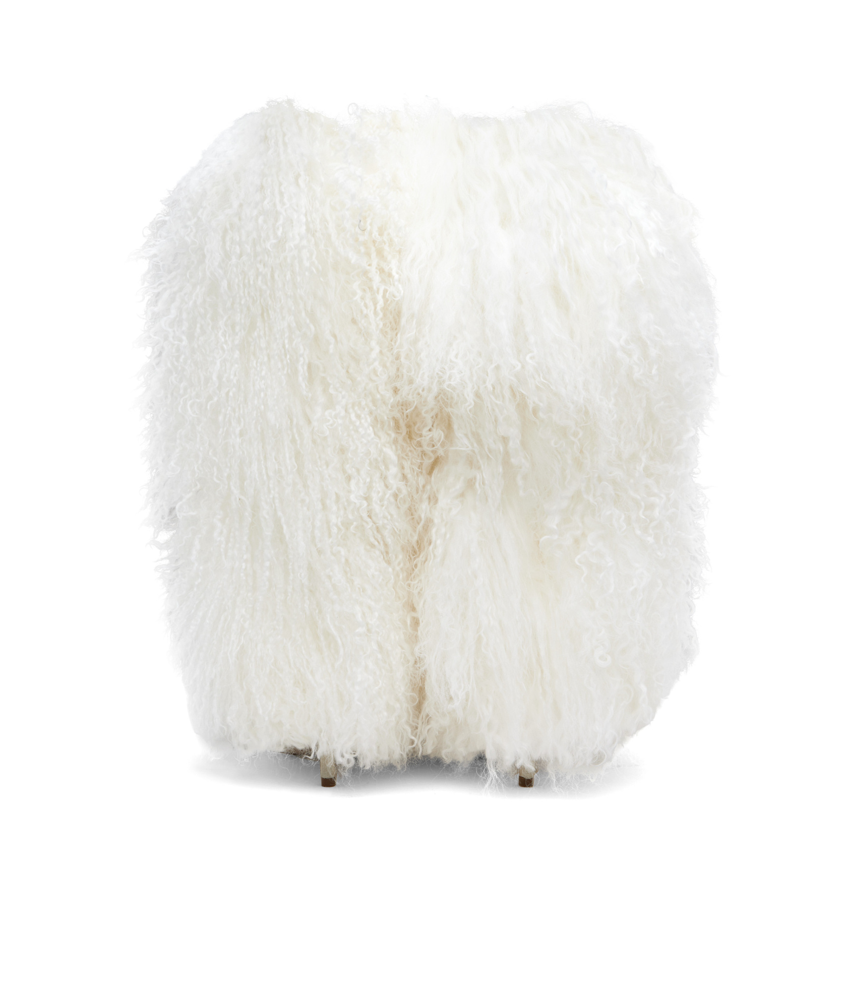 Paris Texas Furry Stiletto Midcalf Boots In White