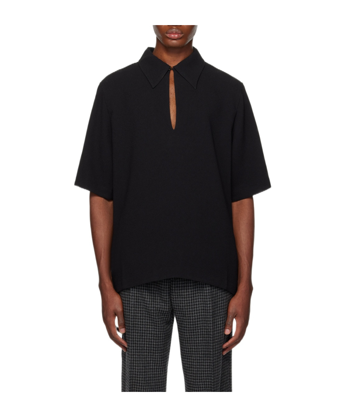 Nanushka Niklas Bouclé-crepe Shirt In Black