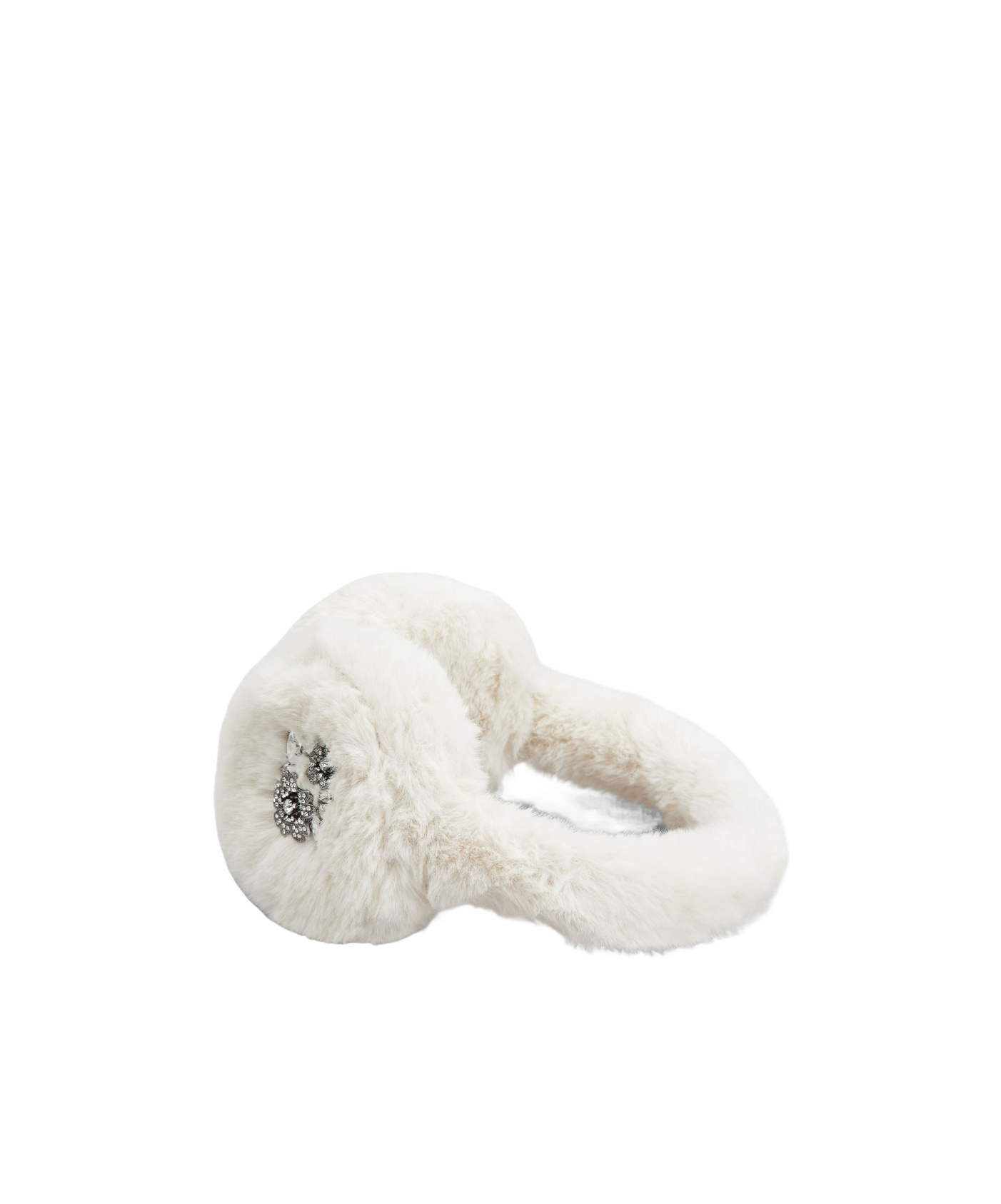 Roger Vivier Artificial Fur Earmuffs In White