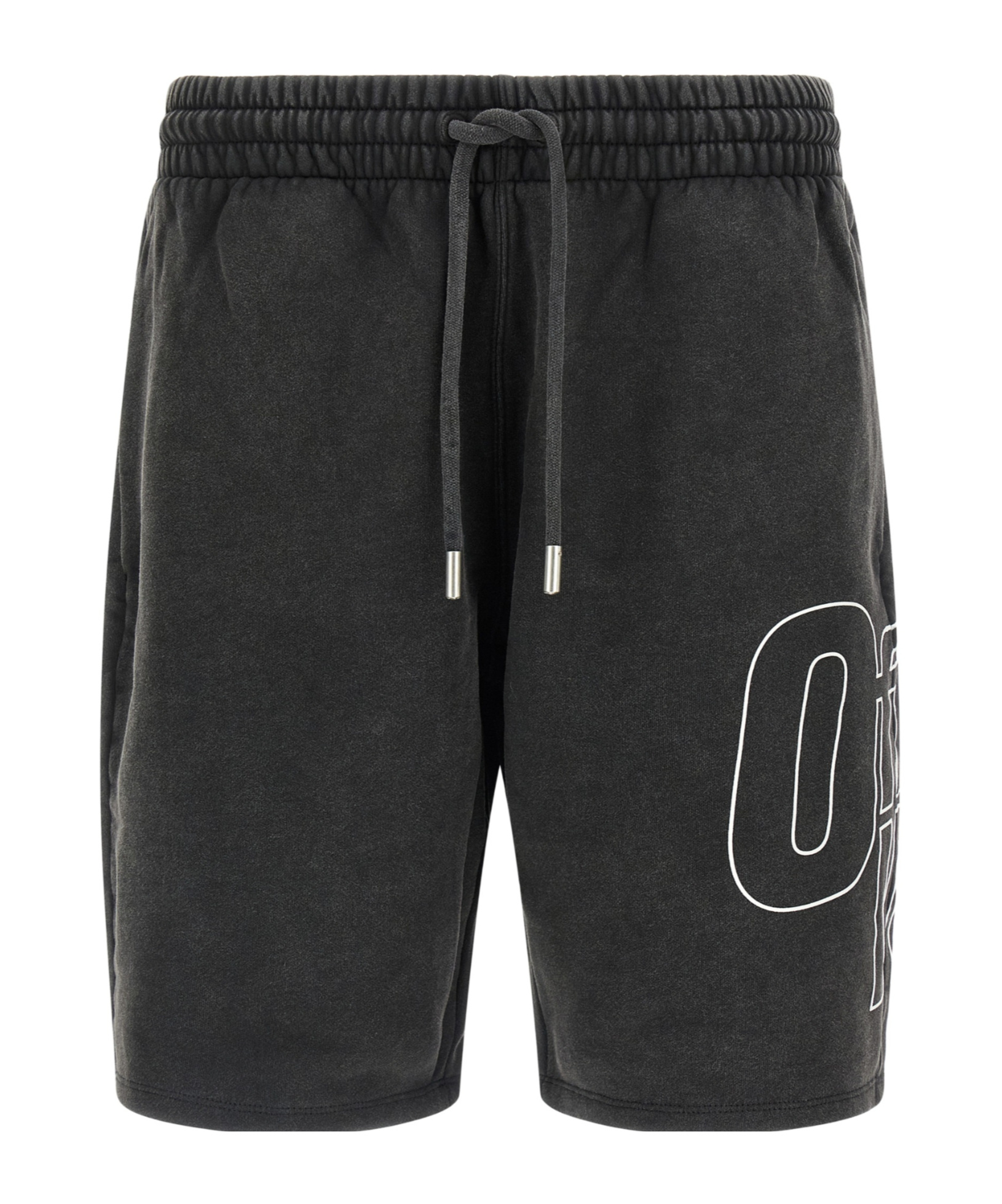 Off-white Outline Arrow Skate Bermuda Shorts In Black