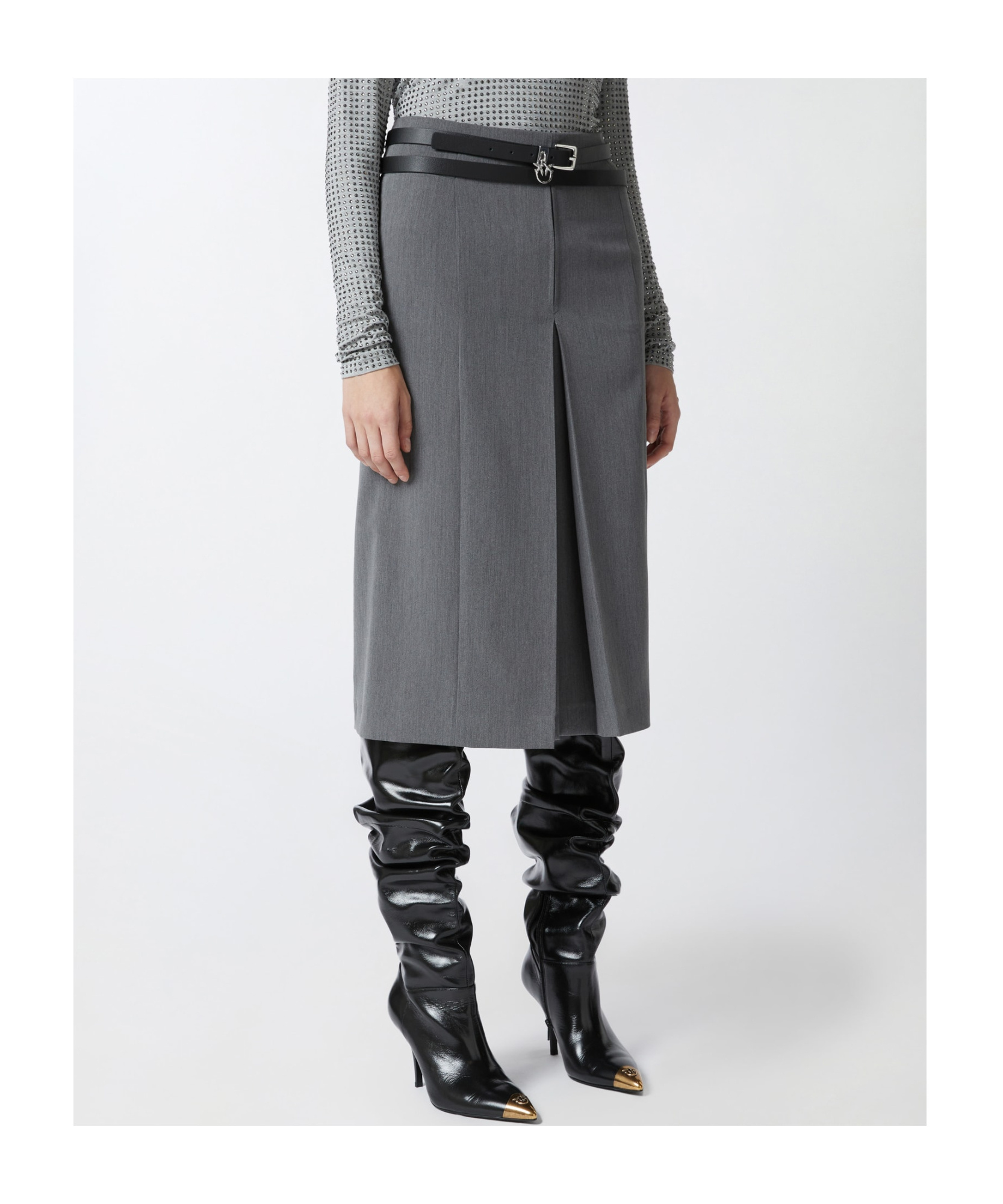 Pinko Paladini Skirt In Gray