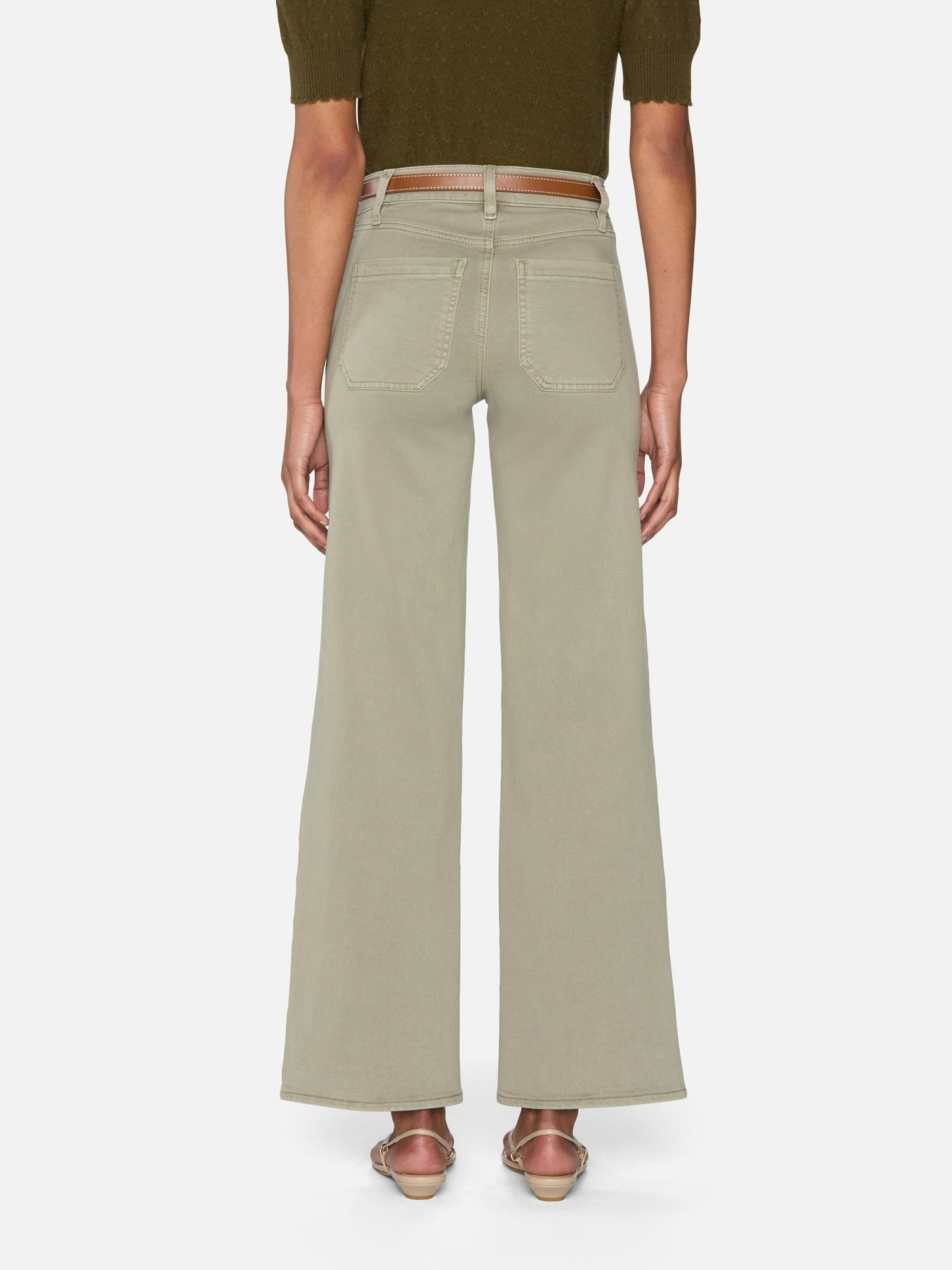 Frame Le Slim Palazzo Modernist Pocket In Thyme