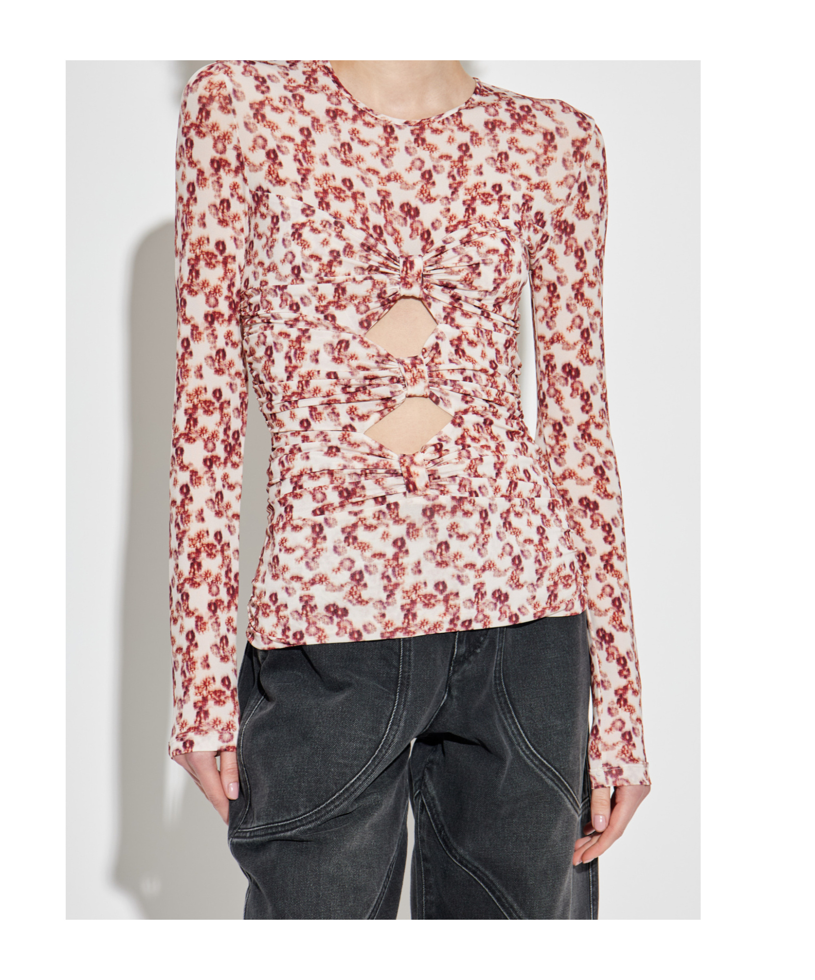 Isabel Marant Gladice Top Garnet In Pink