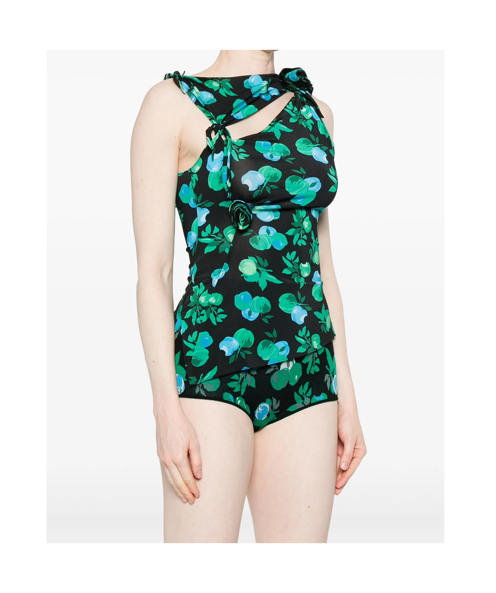 Coperni Asymmetric Flower Sleeveless Top
