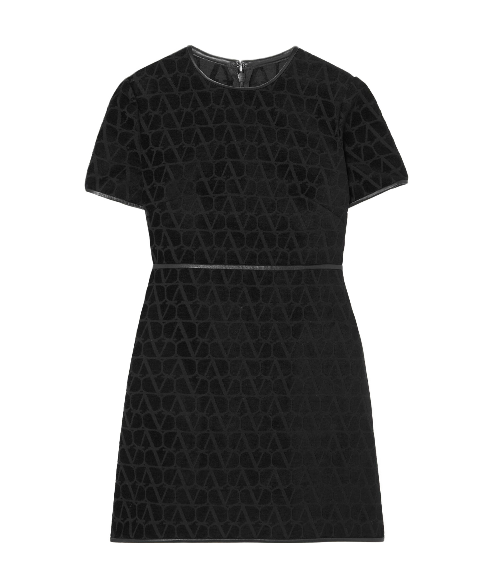 Valentino Jacquard Mini Dress In Black
