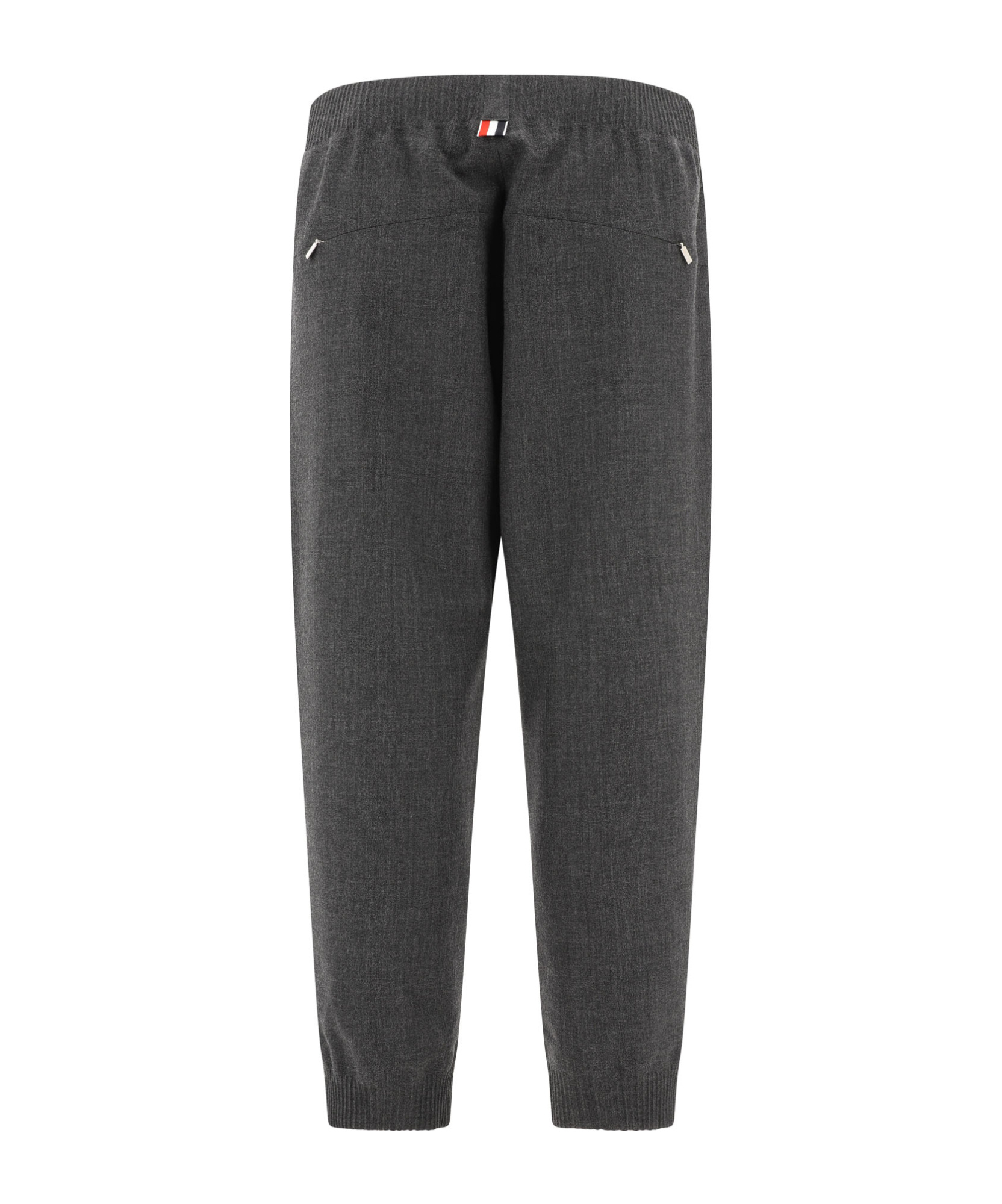 Thom Browne Colour-block Virgin Wool Track Pants In Gray