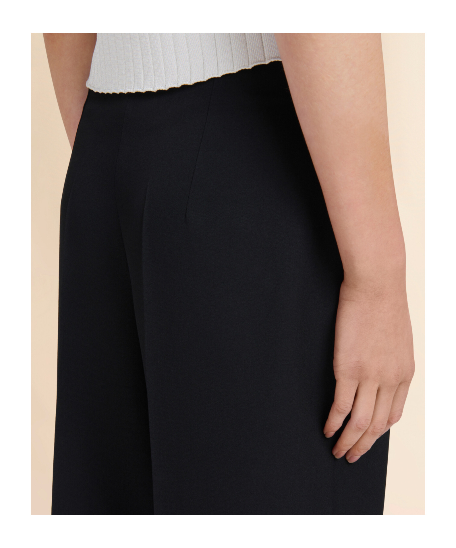 Marni Virgin-wool High-waisted Trousers In Blue