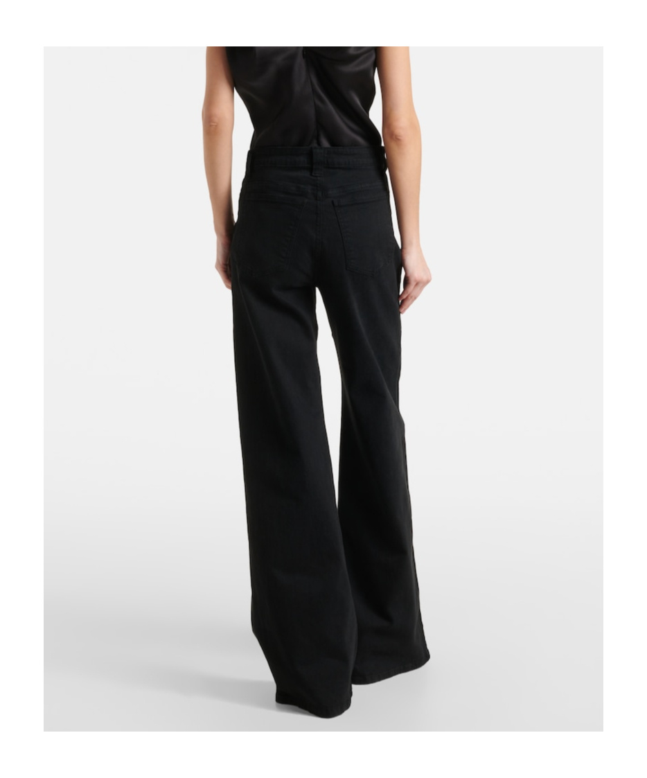 Khaite Dane High-rise Wide-leg Jeans In Black