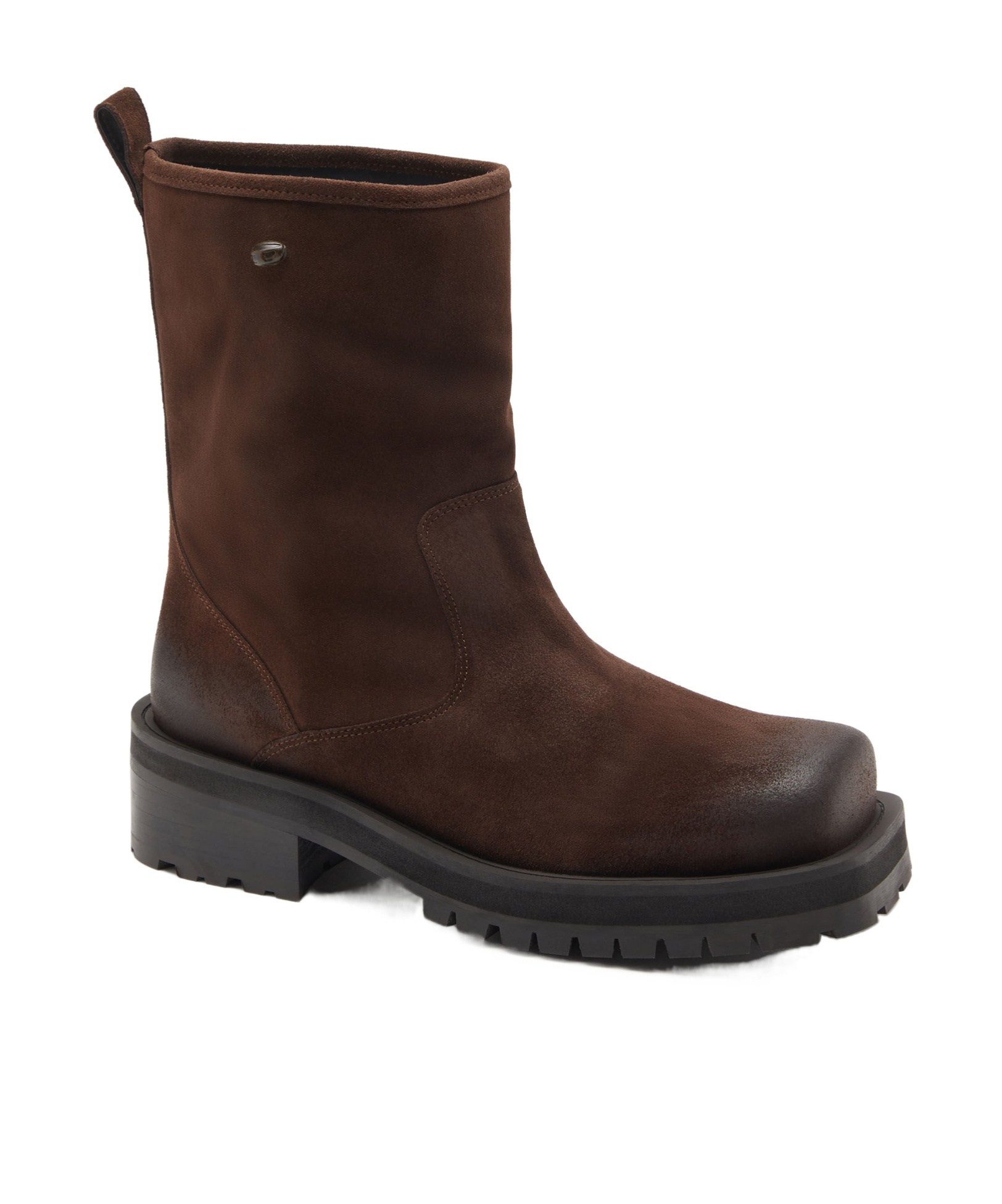Diesel D-texan Suede Boots In Brown