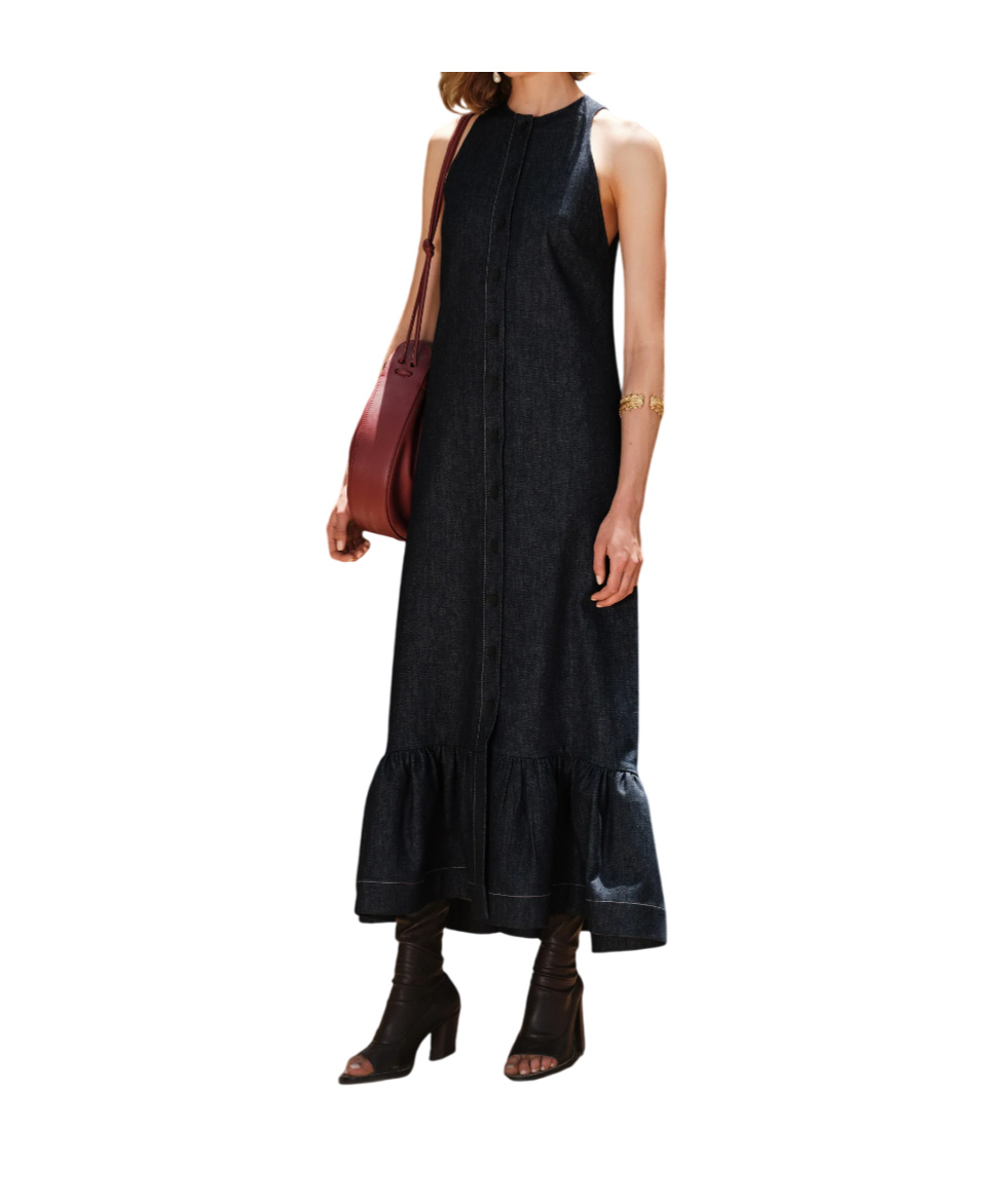 Zeusdione Daphne Sleeveless Midi Dress In Multi