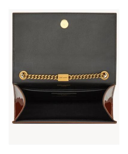 Saint Laurent Small Flip Shoulder Bag In Brown