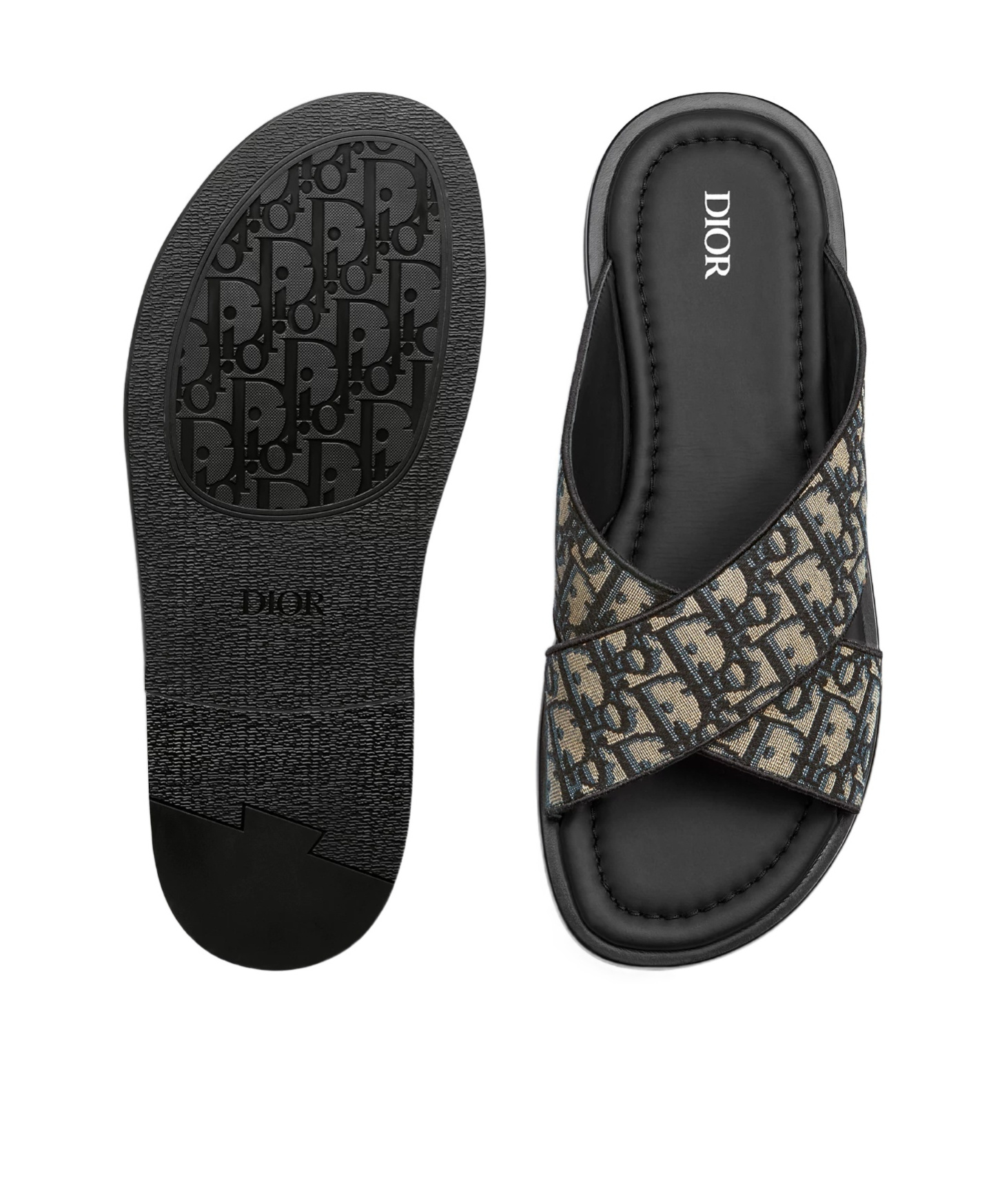 Dior Alias Logo Sandals In Black