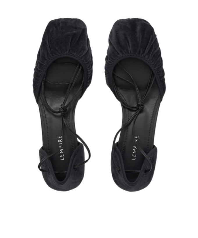 Lemaire Micro Ballerina Flat In Black