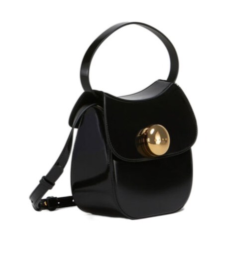Marni Butterfly Calfskin Shoulder Bag In Black