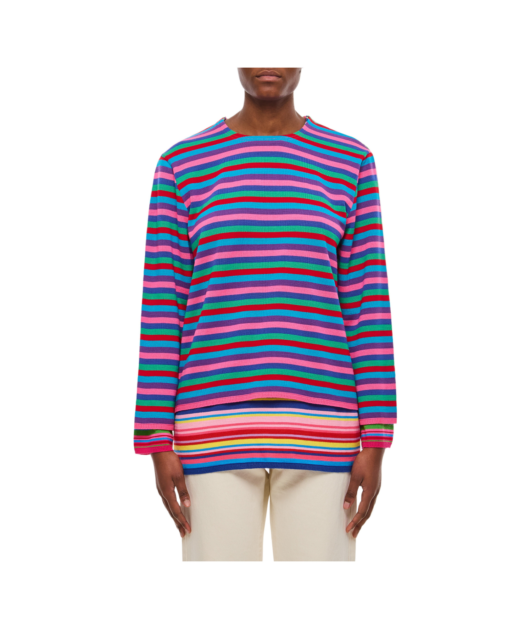 COMME DES GARÇONS COMME DES GARÇONS STRIPED CREWNECK JUMPER