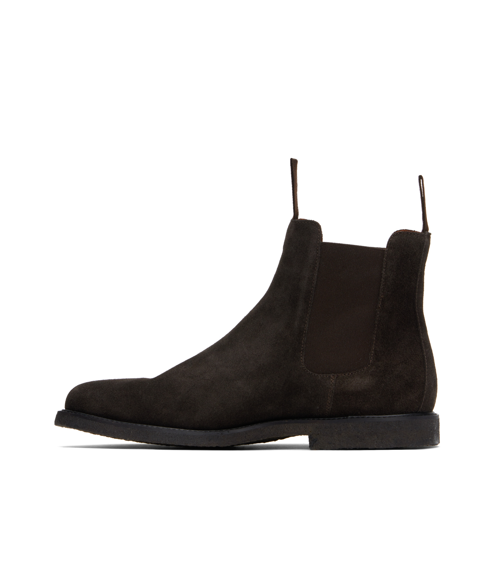 COMMON PROJECTS BROWN WAXED SUEDE CHELSEA BOOTS