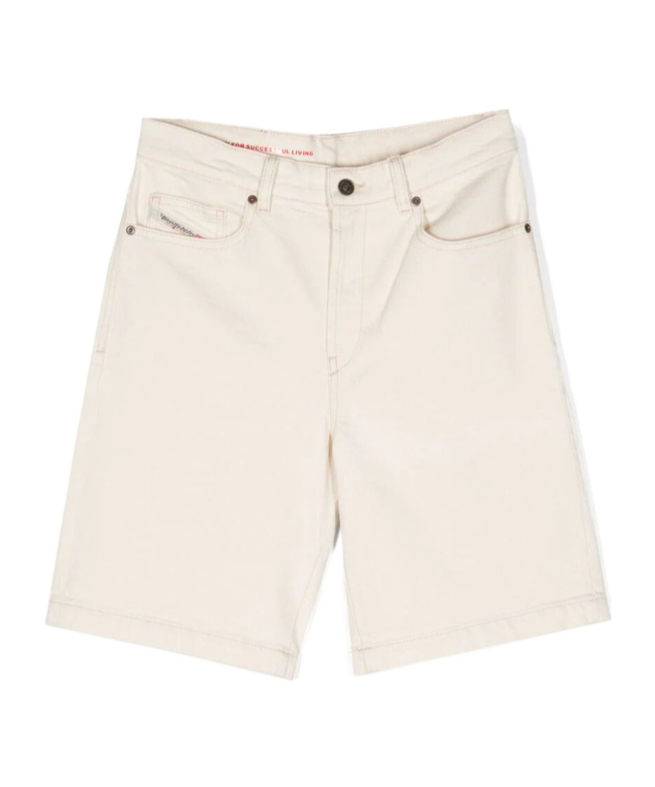 Diesel D-macs Denim Shorts In White
