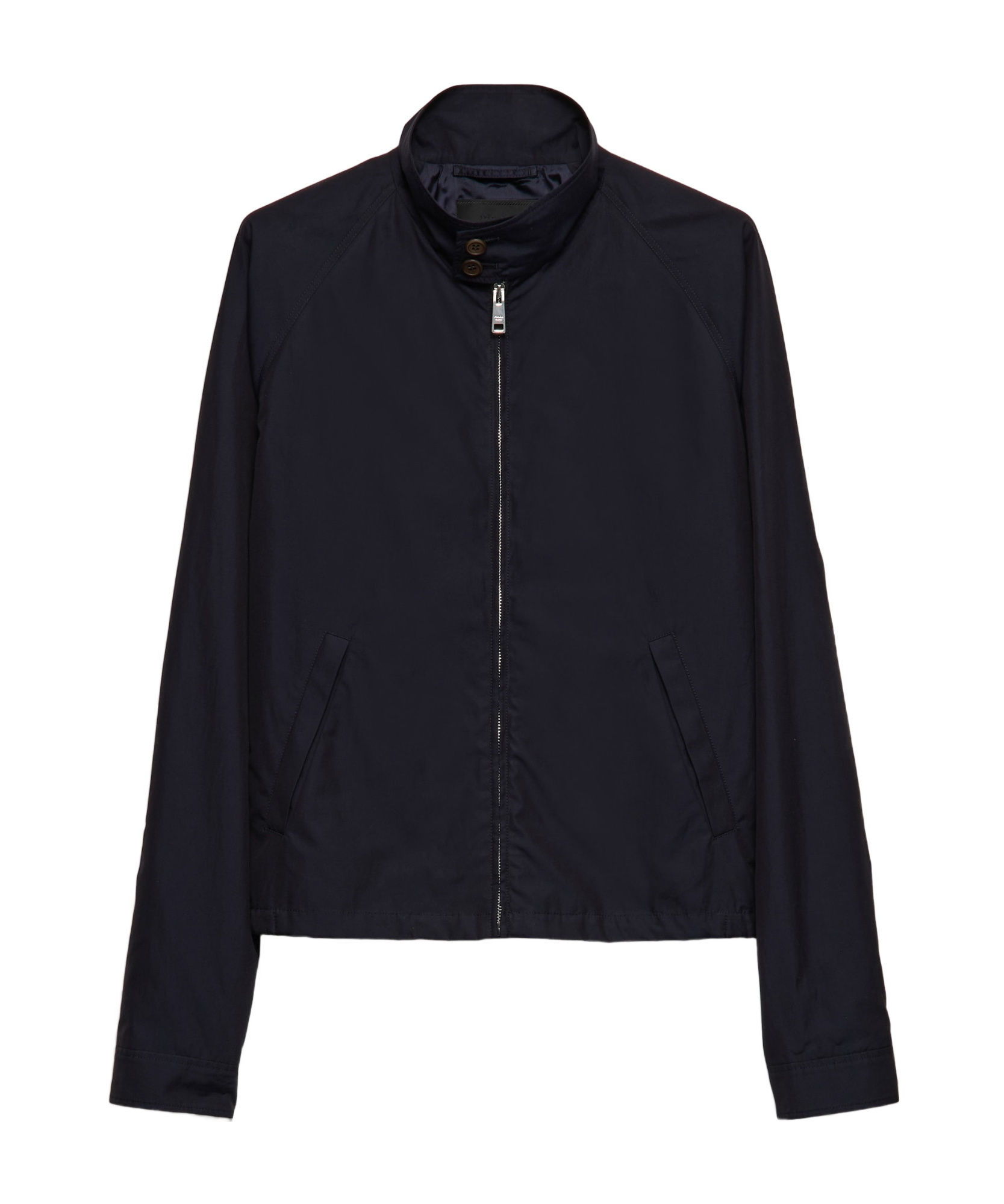 Prada Zip-up Jacket In Navy Blue