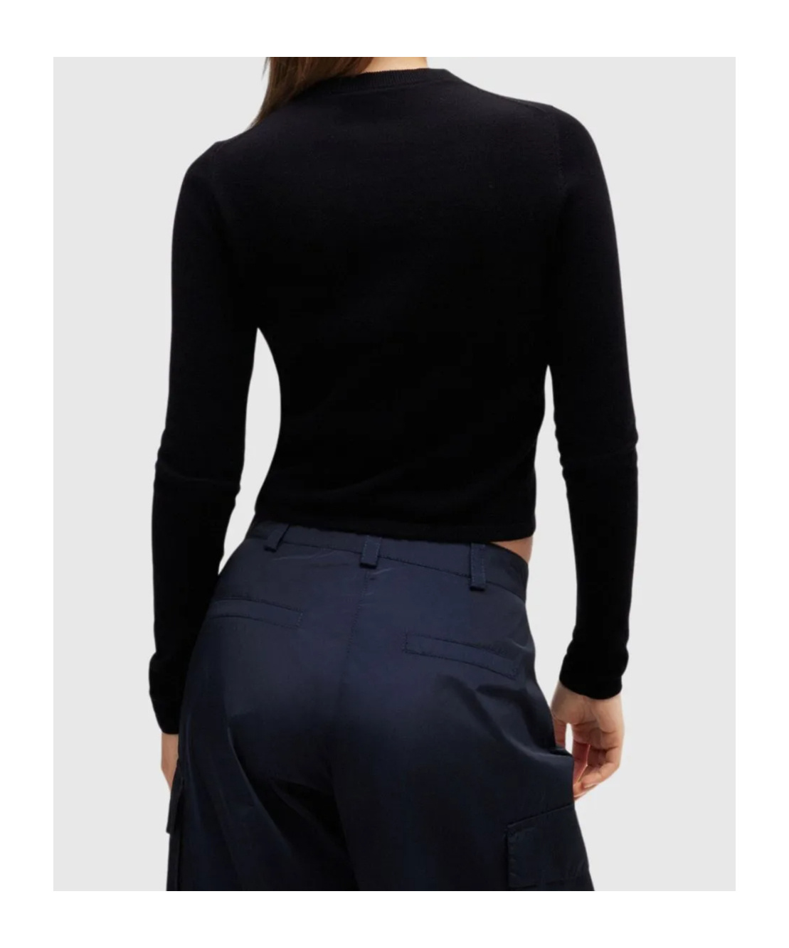 Hugo Boss Long Sleeve Sweater In Black
