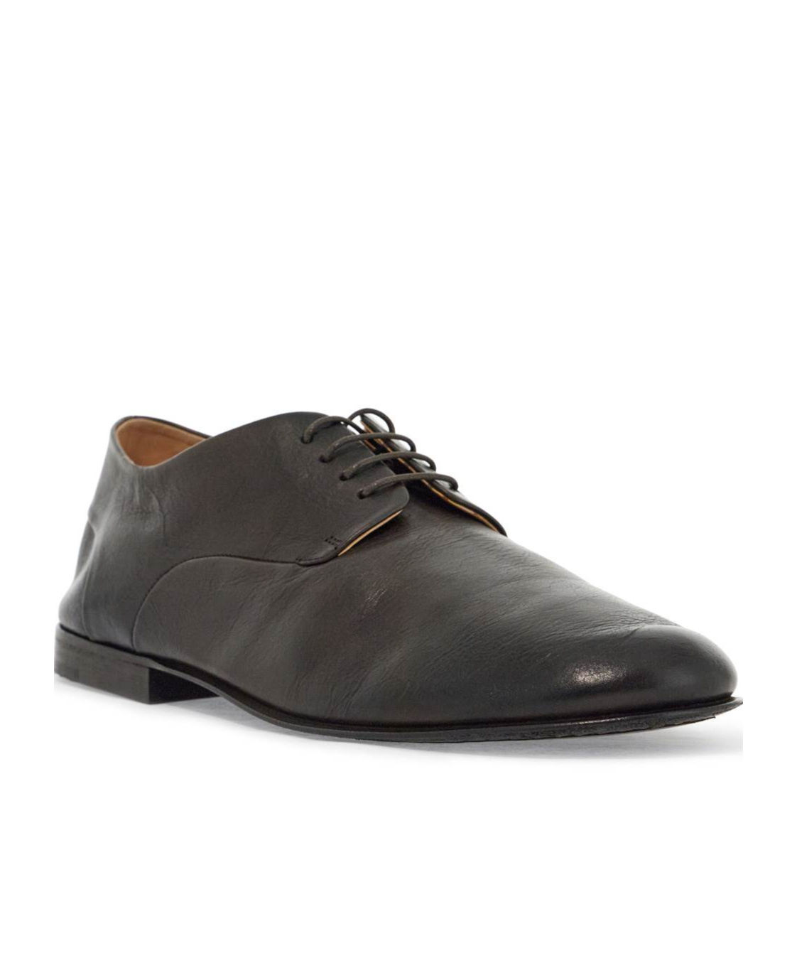 Marsèll Marsell Dark Brown Calfskin Derby With Leather Sole In Black