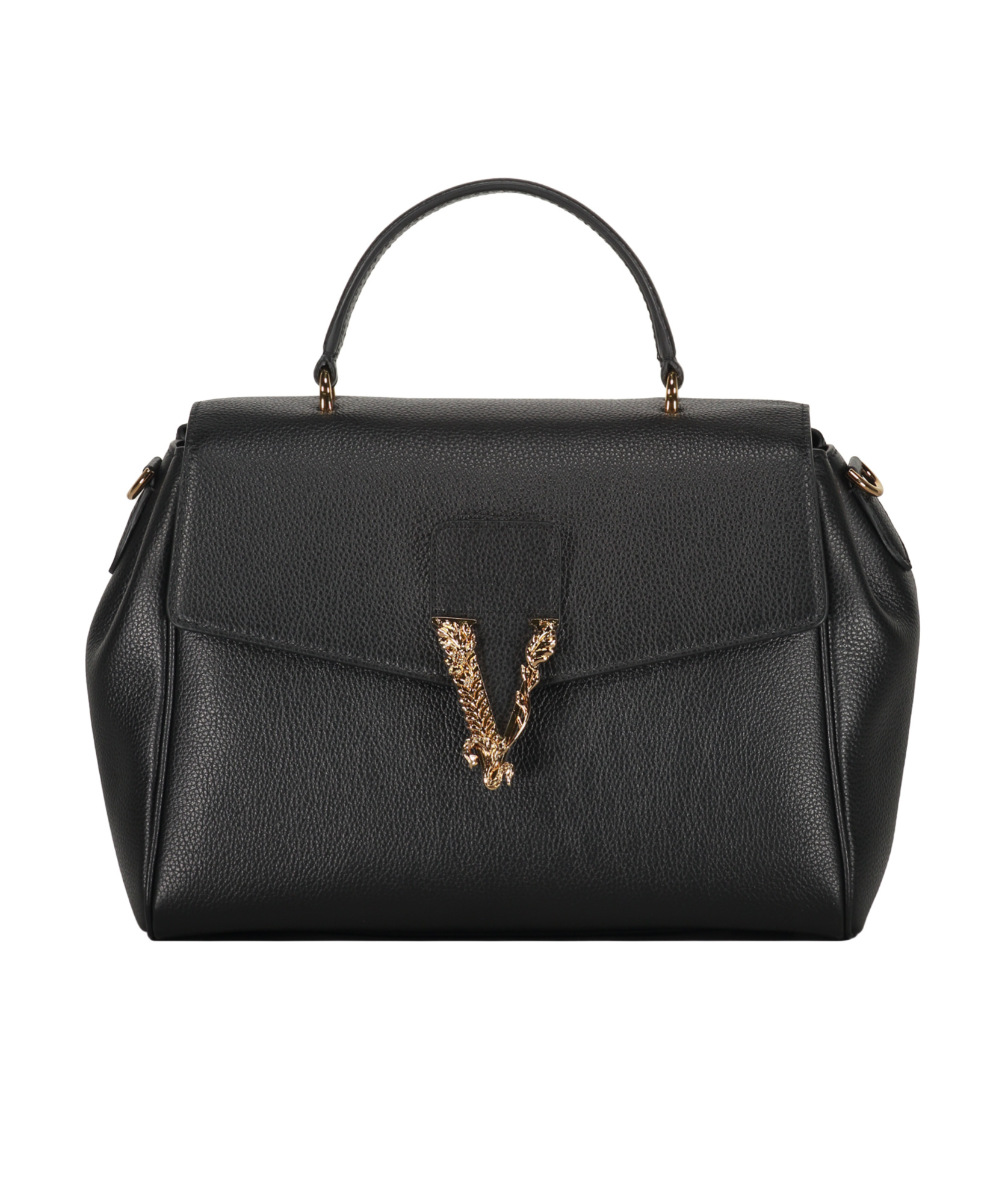Versace Flap Shoulder Bag In Black