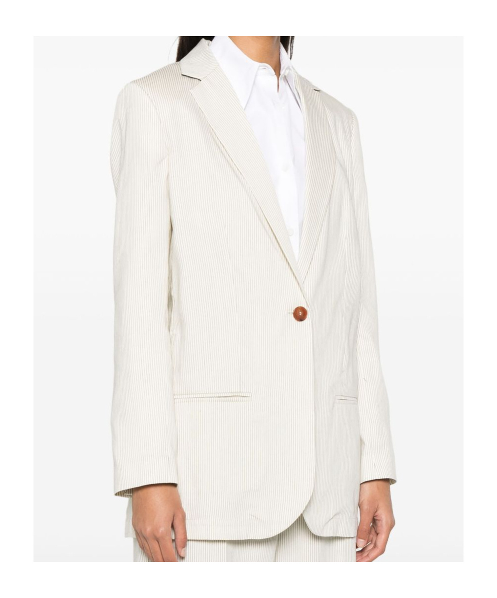 ALYSI LAPEL LONG-SLEEVED SUIT JACKET