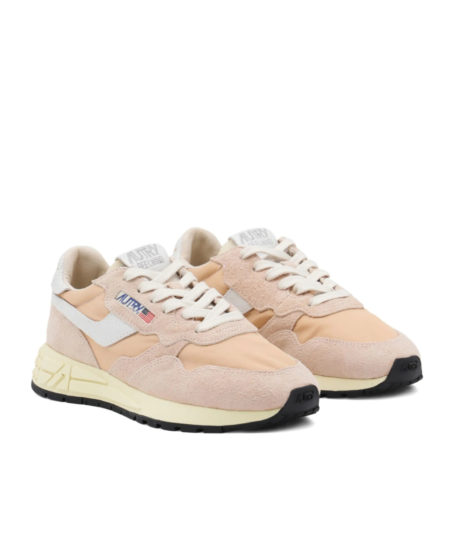 Autry Multicolor Fabric And Suede Reelwind Sneakers In Pink