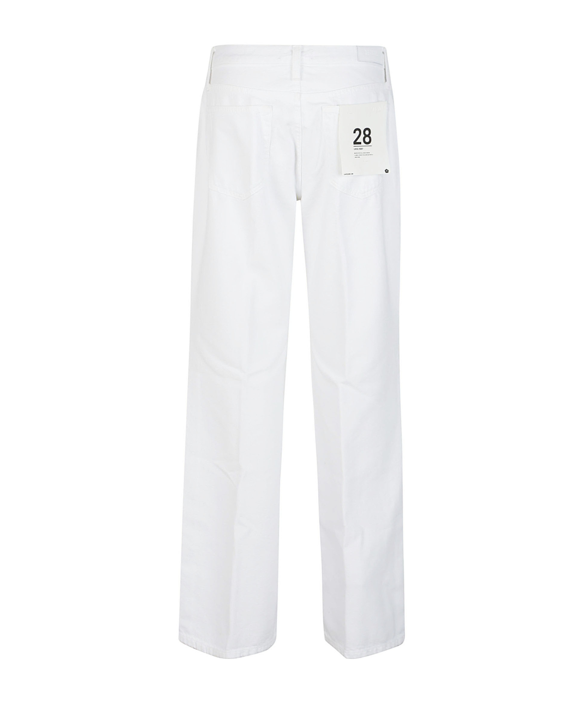 Re/done Straight Leg Jeans In White