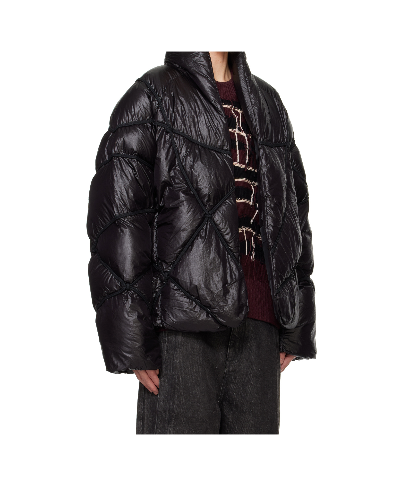Namesake Black Angler Binded Puffer Jacket In Black