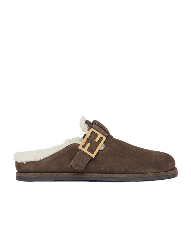 Fendi Open-heel Muller Shoes In Brown