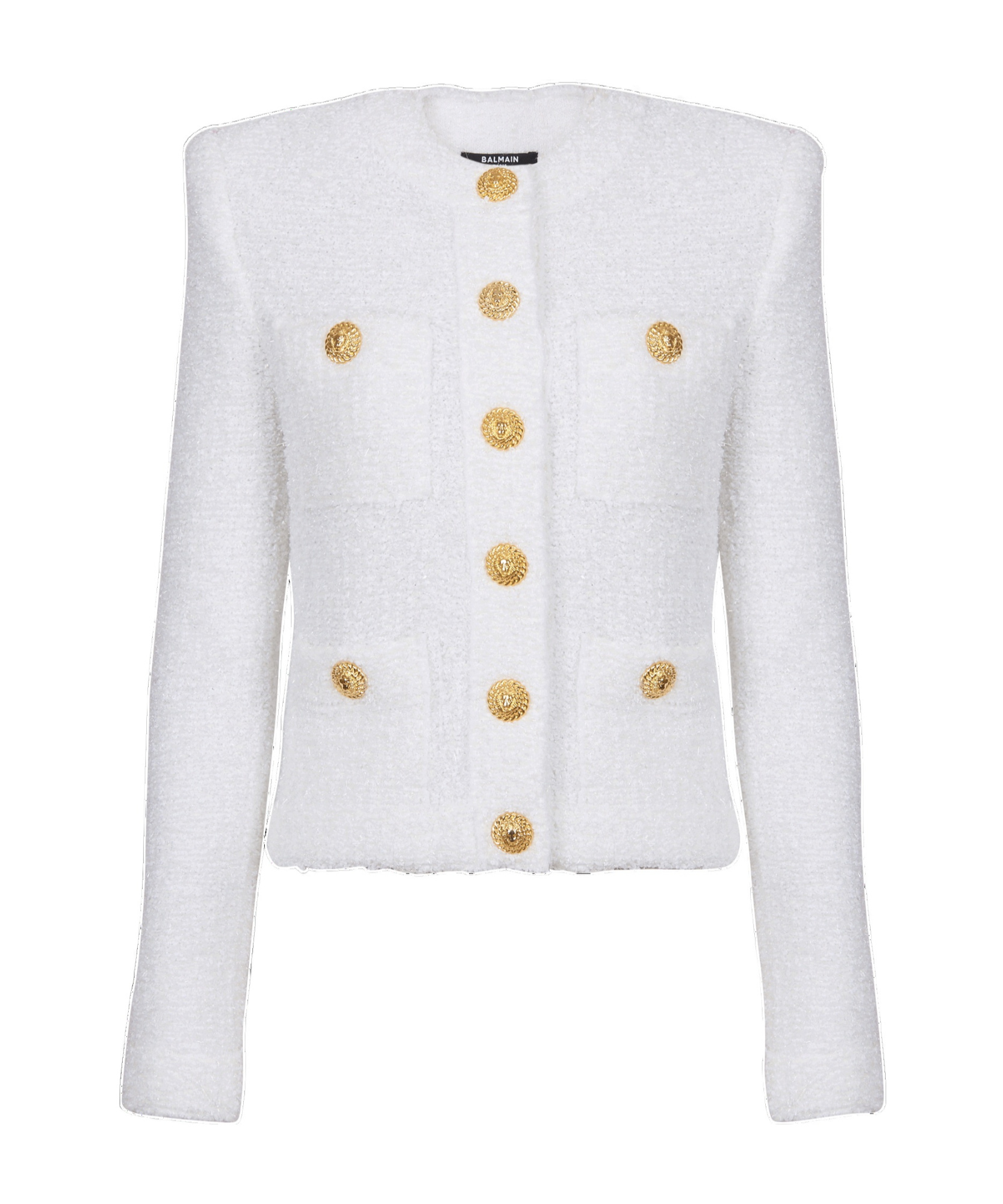 Balmain Tweed Jacket In White