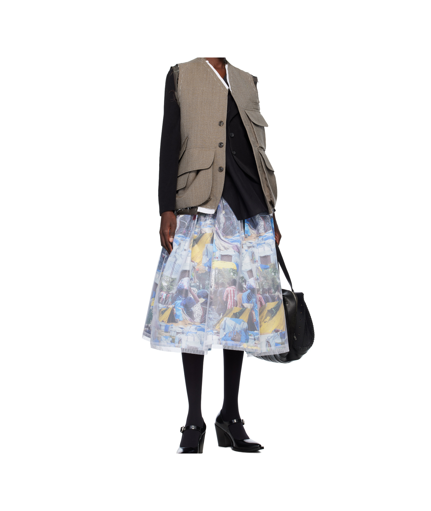 COMME DES GARÇONS PATTERNED SKIRT