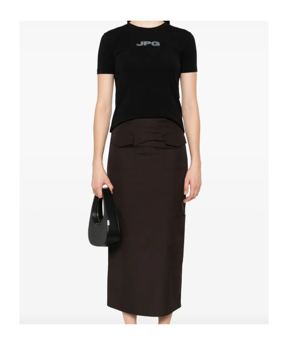 Jean Paul Gaultier Women Stretch Cotton T-shirt In Black