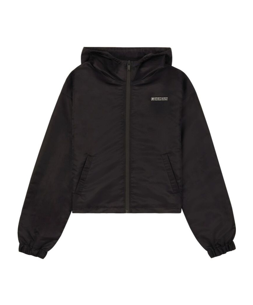 Shop Sporty And Rich Good Health Windbreaker In Black
