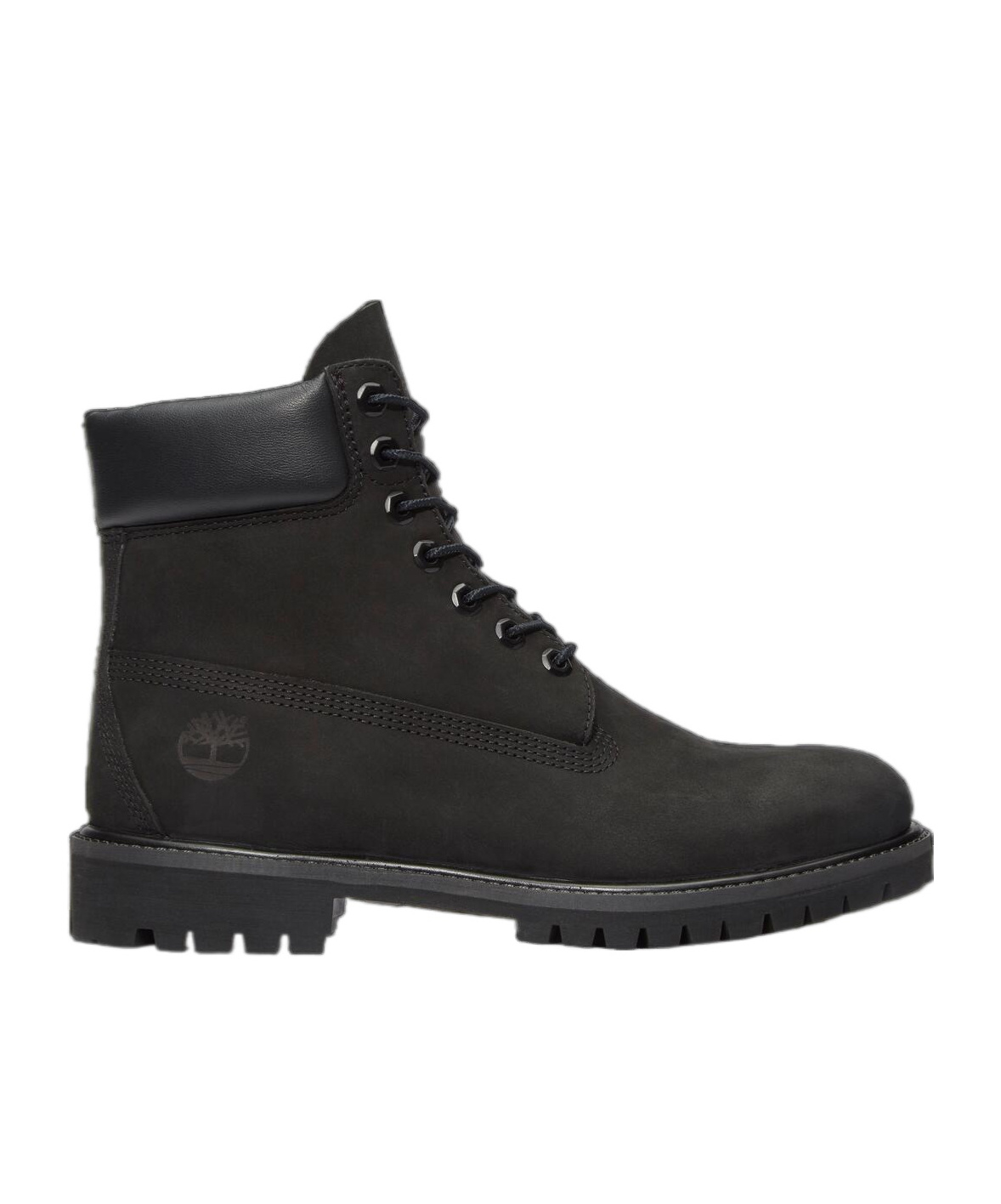 Timberland Brlack Water-proof Boots With Logo Plate In Black