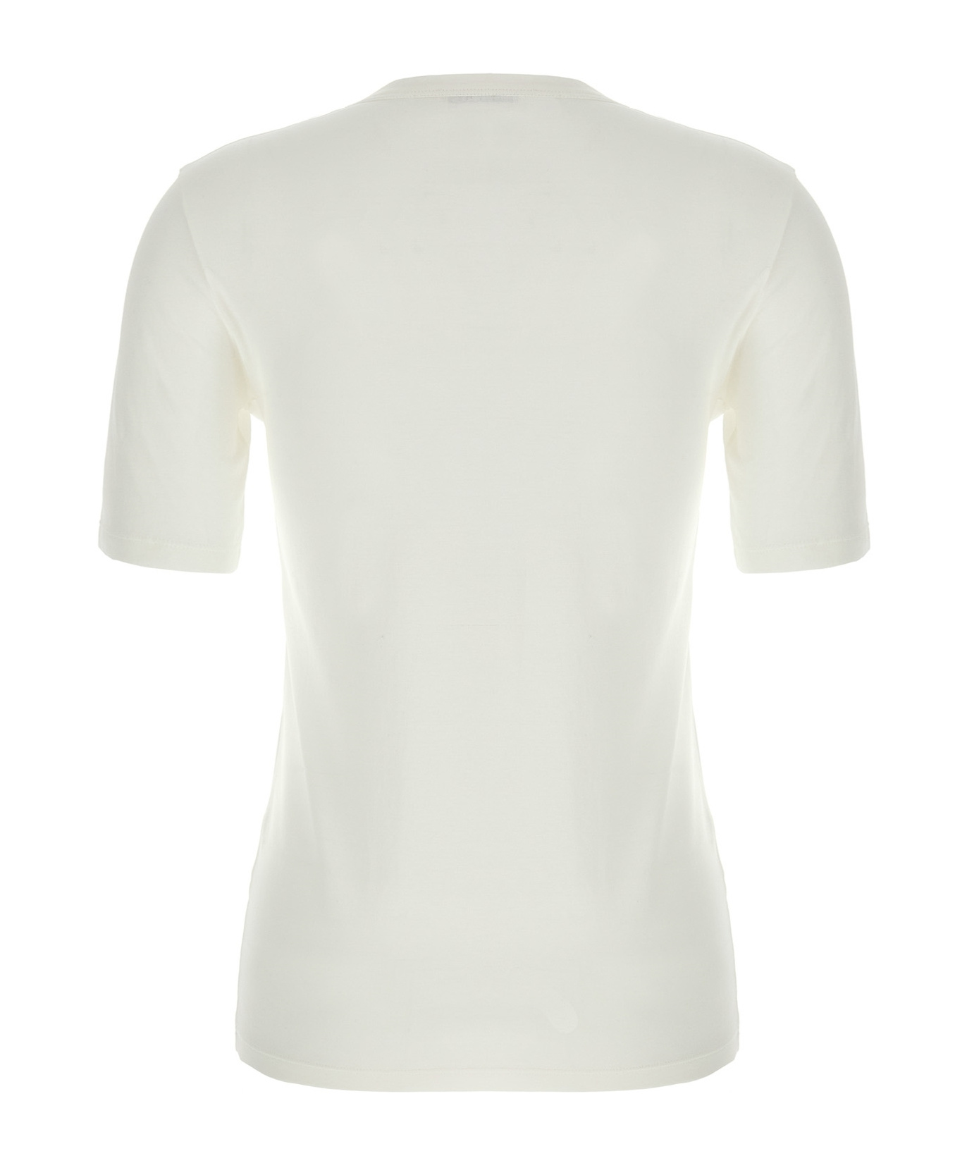 Jil Sander Contrast Logo Cotton T-shirt In White