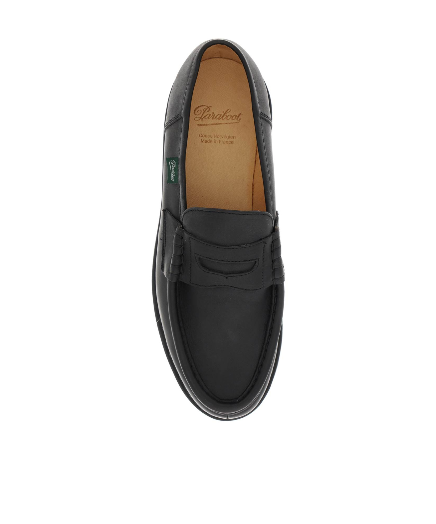 Paraboot Round Head Loafer Shoes In Black