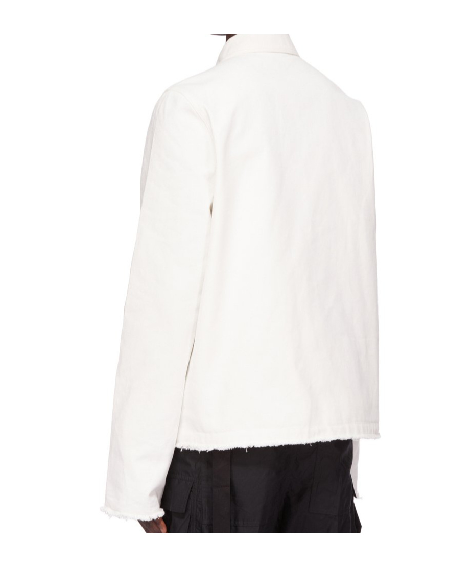 Rick Owens Drkshdw Hollywood Snapfront Opera Printed Jacket In White