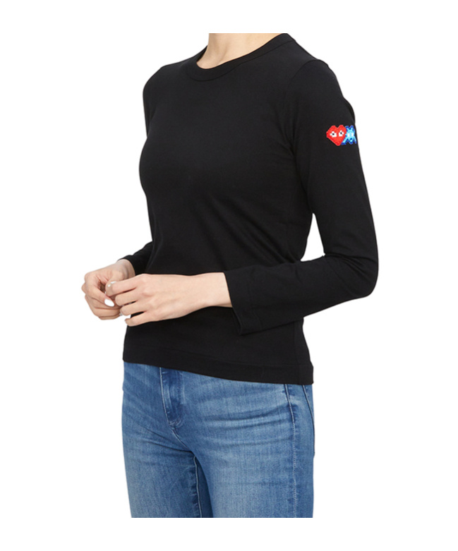 COMME DES GARÇONS LOGO-PATCH LONG-SLEEVE T-SHIRT
