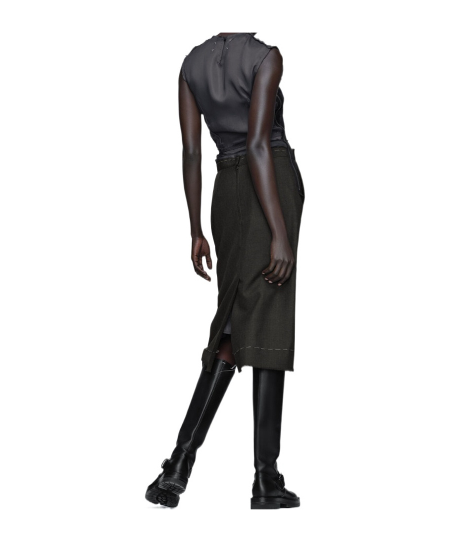 Maison Margiela Panelled Pencil Dress In Multi